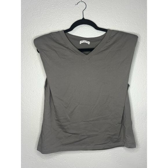 Aritzia (Babaton) v-neck shirt with shoulder pads. - Picture 1 of 5